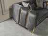 Santana Smoke Velvet Sofa & Loveseat - Gate Furniture