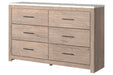 Senniberg Light Brown/White Dresser - B1191-31 - Gate Furniture