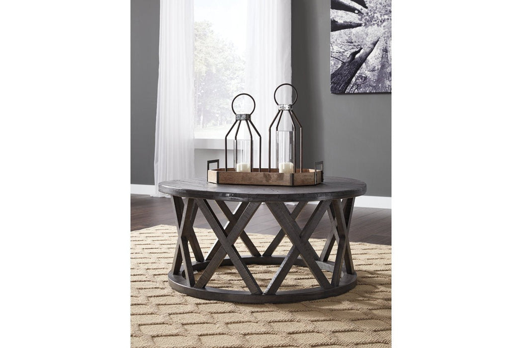 Sharzane Grayish Brown Coffee Table - T711-8 - Gate Furniture