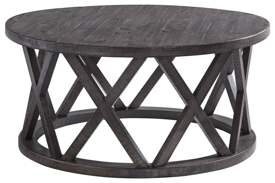 Sharzane Grayish Brown Coffee Table - T711-8 - Gate Furniture