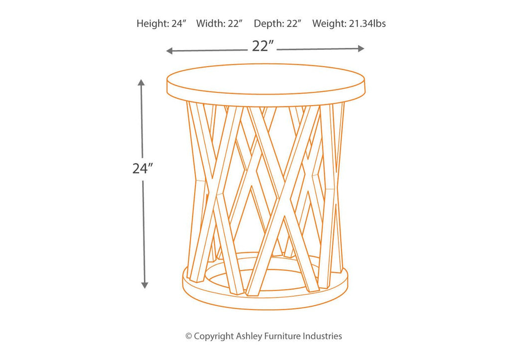 Sharzane Grayish Brown End Table - T711-6 - Gate Furniture