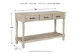 Shawnalore Whitewash Sofa/Console Table - T782-4 - Gate Furniture