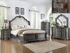 Sheffield Antique Gray King Panel Bed - Gate Furniture