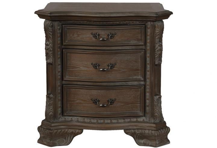 Sheffield Antique Gray Nightstand - B1120-2 - Gate Furniture