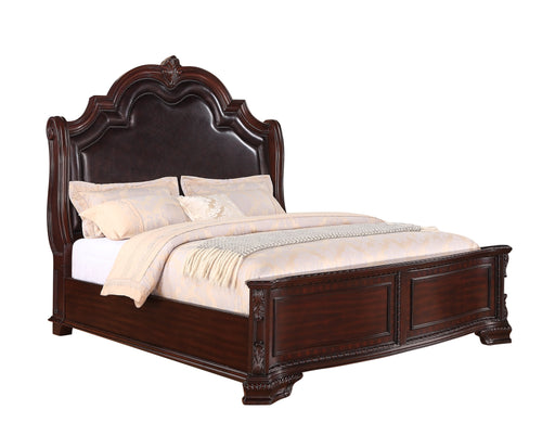 Sheffield Dark Cherry King Panel Bed - Gate Furniture