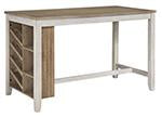 Skempton White/Light Brown Counter Height Dining Table - D394-32 - Gate Furniture