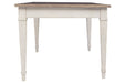 Skempton White/Light Brown Dining Table - D394-25 - Gate Furniture