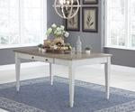 Skempton White/Light Brown Dining Table - D394-25 - Gate Furniture