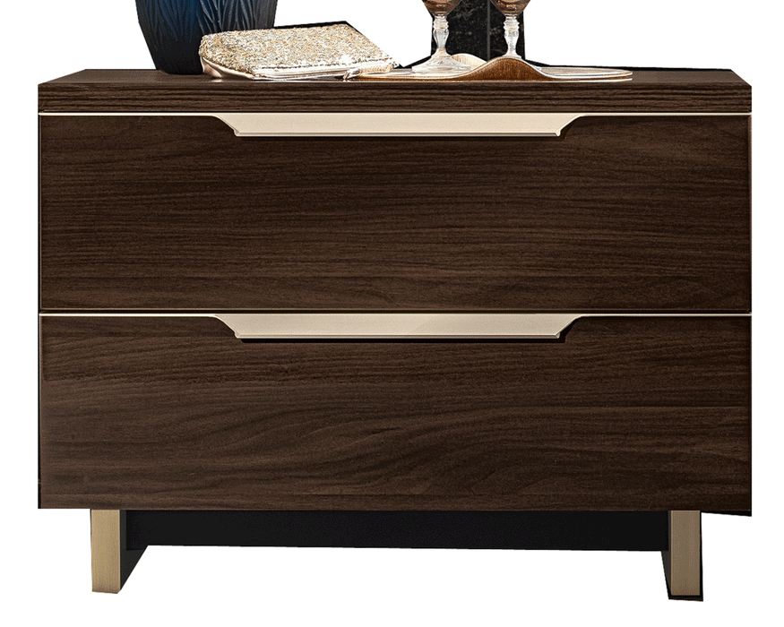 Smart Nightstand Walnut - i36379 - In Stock Furniture