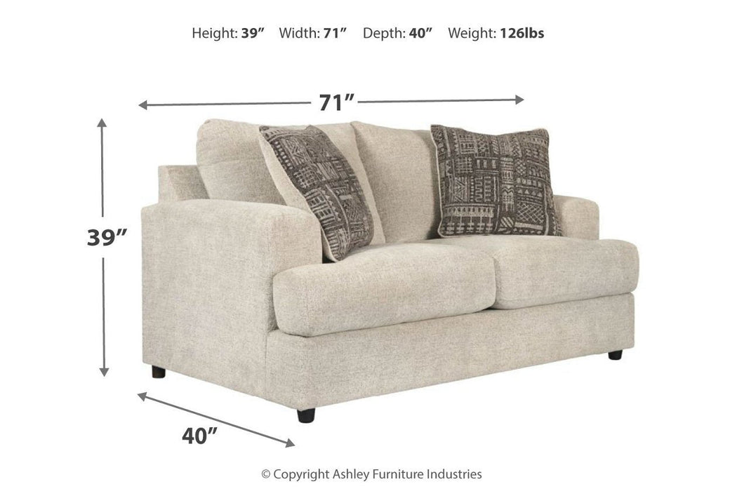 Soletren Stone Loveseat - 9510435 - Gate Furniture