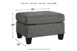 [SPECIAL] Agleno Charcoal Ottoman - 7870114 - Gate Furniture