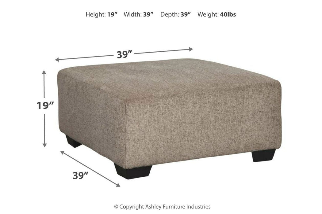 [SPECIAL] Ballinasloe Platinum Oversized Ottoman - 8070208 - Gate Furniture