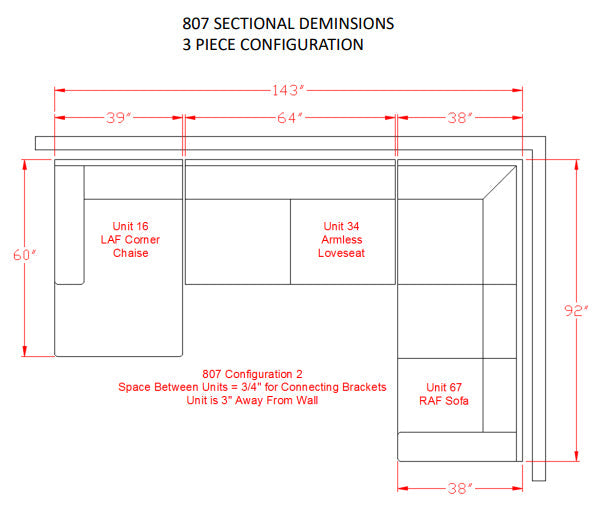 [SPECIAL] Ballinasloe Smoke LAF Sectional - Gate Furniture