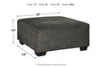 [SPECIAL] Ballinasloe Smoke Oversized Ottoman - 8070308 - Gate Furniture