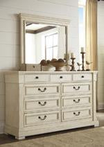 [SPECIAL] Bolanburg Antique White Bedroom Mirror - B647-36 - Gate Furniture