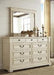 [SPECIAL] Bolanburg Antique White Bedroom Mirror - B647-36 - Gate Furniture