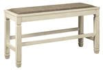 [SPECIAL] Bolanburg Two-tone Counter Height Dining Bench - D647-09 - Gate Furniture