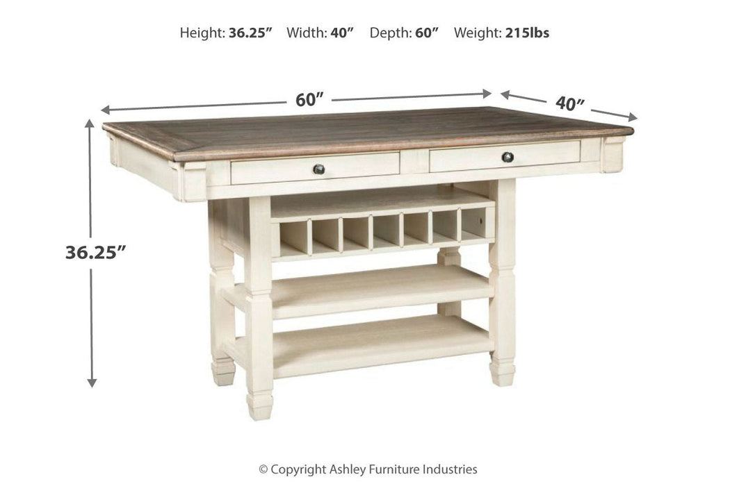 [SPECIAL] Bolanburg Two-tone Counter Height Dining Table - D647-32 - Gate Furniture