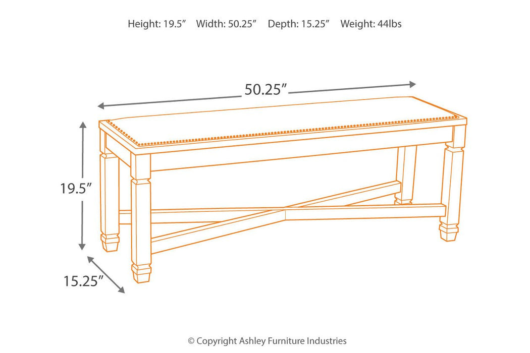 [SPECIAL] Bolanburg Two-tone Dining Bench - D647-00 - Gate Furniture