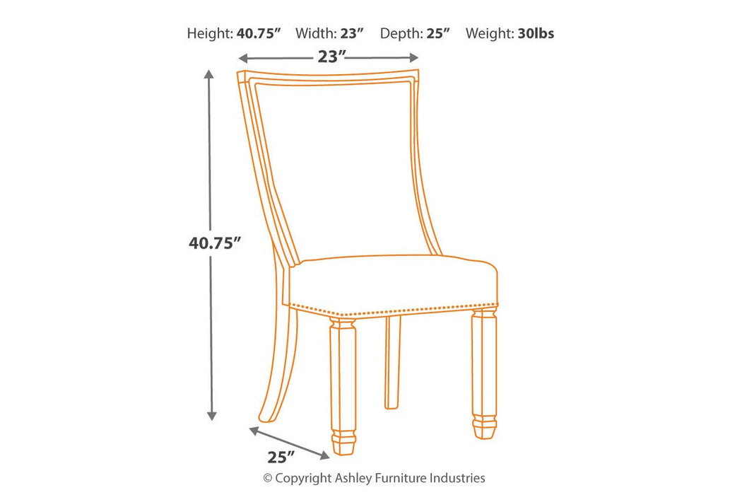 [SPECIAL] Bolanburg Two-tone Dining Chair (Set of 2) - D647-02 - Gate Furniture