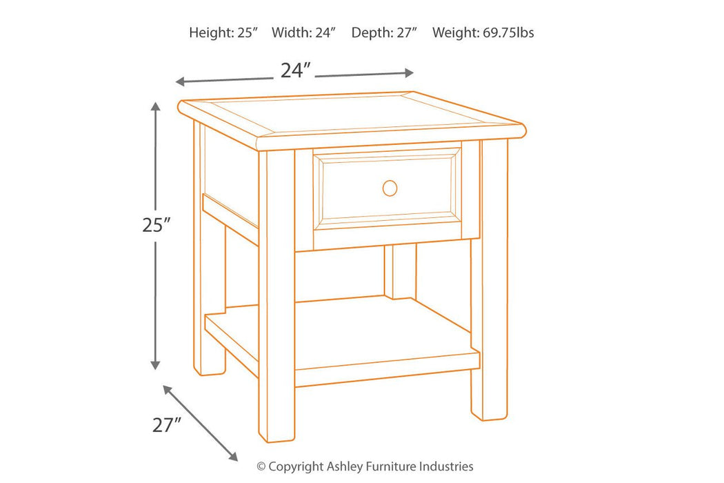 [SPECIAL] Bolanburg Two-tone End Table - T637-3 - Gate Furniture