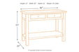 [SPECIAL] Bolanburg Two-tone Sofa/Console Table - T637-4 - Gate Furniture