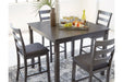 [SPECIAL] Bridson Gray Counter Height Dining Table and Bar Stools (Set of 5) - D383-223 - Gate Furniture