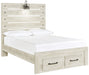 [SPECIAL] Cambeck Whitewash Full Footboard Storage Bed - Gate Furniture