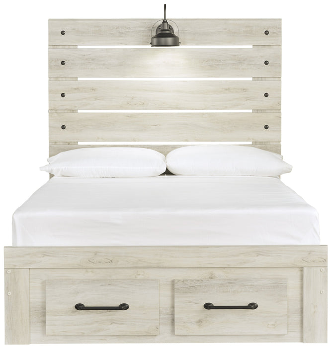 [SPECIAL] Cambeck Whitewash Full Footboard Storage Bed - Gate Furniture