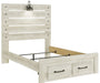 [SPECIAL] Cambeck Whitewash Full Footboard Storage Bed - Gate Furniture