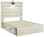 [SPECIAL] Cambeck Whitewash Full Side Storage Platform Bed - Gate Furniture