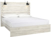 [SPECIAL] Cambeck Whitewash King Panel Bed - Gate Furniture