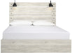 [SPECIAL] Cambeck Whitewash King Panel Bed - Gate Furniture