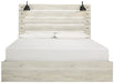 [SPECIAL] Cambeck Whitewash King Side Storage Platform Bed - Gate Furniture