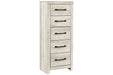 [SPECIAL] Cambeck Whitewash Narrow Chest of Drawers - B192-11 - Gate Furniture