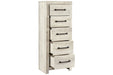 [SPECIAL] Cambeck Whitewash Narrow Chest of Drawers - B192-11 - Gate Furniture