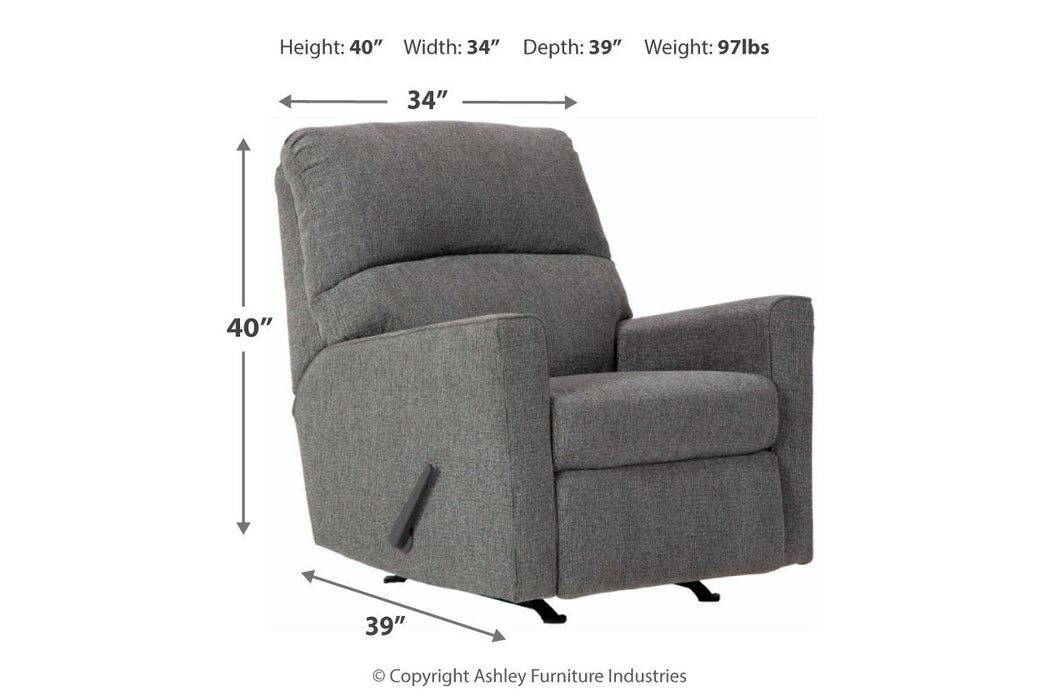 [SPECIAL] Dalhart Charcoal Recliner - 8570325 - Gate Furniture