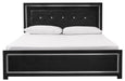 [SPECIAL] Kaydell Black LED King Platform Bed - Gate Furniture