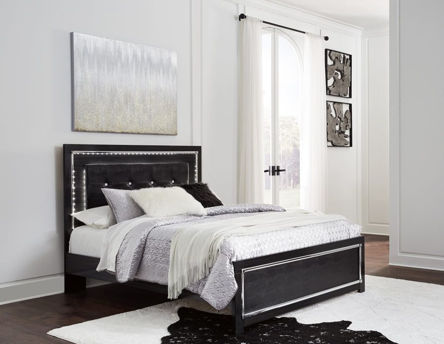 [SPECIAL] Kaydell Black LED Panel Bedroom Set - Gate Furniture