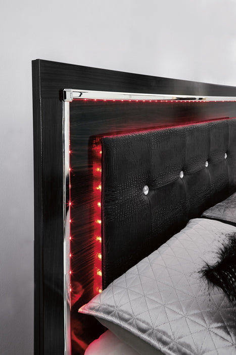 [SPECIAL] Kaydell Black LED Panel Bedroom Set - Gate Furniture