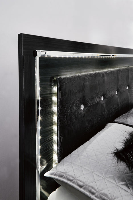 [SPECIAL] Kaydell Black LED Panel Bedroom Set - Gate Furniture