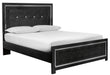 [SPECIAL] Kaydell Black LED Queen Panel Bed - Gate Furniture