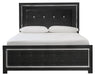 [SPECIAL] Kaydell Black LED Queen Panel Bed - Gate Furniture