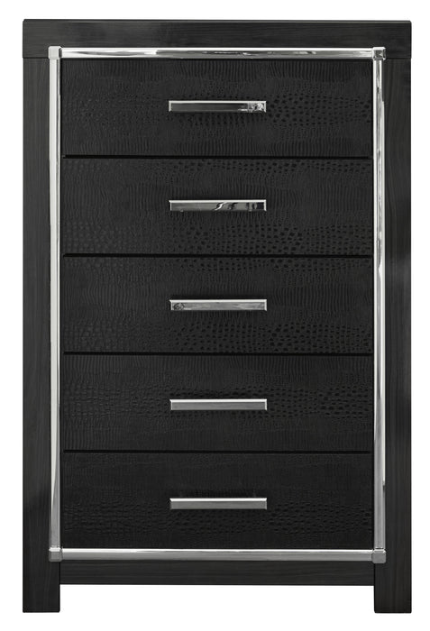 [SPECIAL] Kaydell Black LED Storage Panel Bedroom Set - Gate Furniture