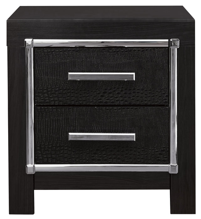 [SPECIAL] Kaydell Black LED Storage Panel Bedroom Set - Gate Furniture