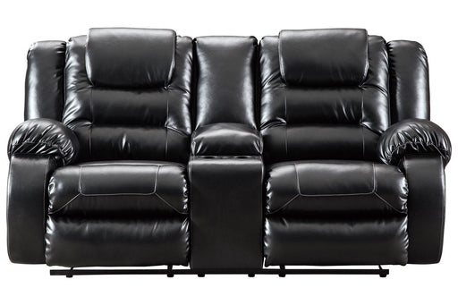 [SPECIAL] Vacherie Black Reclining Loveseat with Console - 7930894 - Gate Furniture