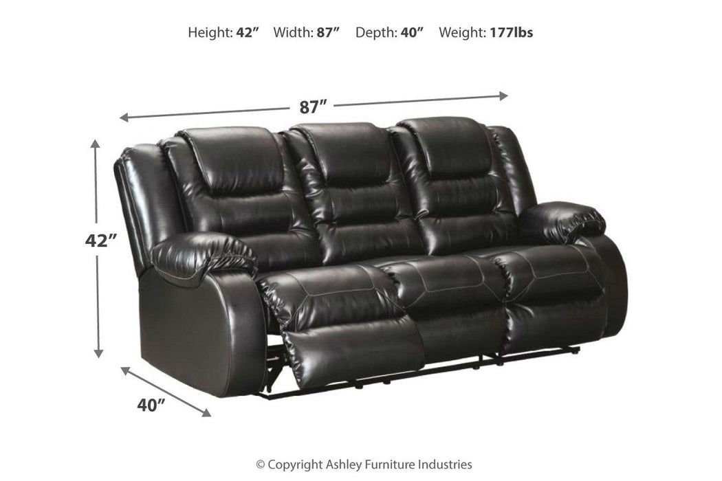 [SPECIAL] Vacherie Black Reclining Sofa - 7930888 - Gate Furniture