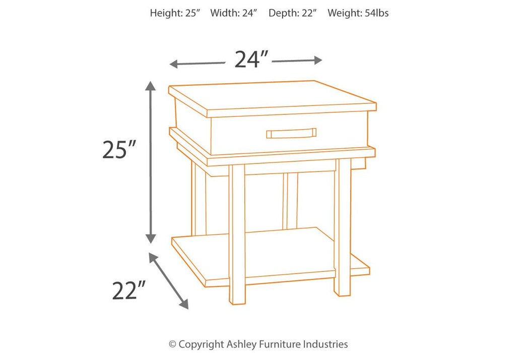 Stanah Two-tone End Table - T892-3 - Gate Furniture