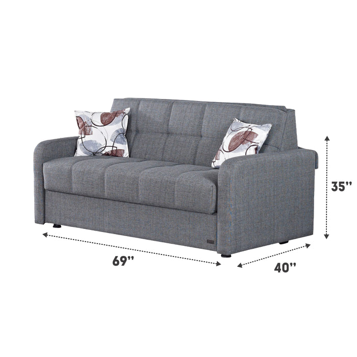 Stella 69 in. Pull Out Sleeper Sofa in Gray - SB-STELLA - In Stock Furniture