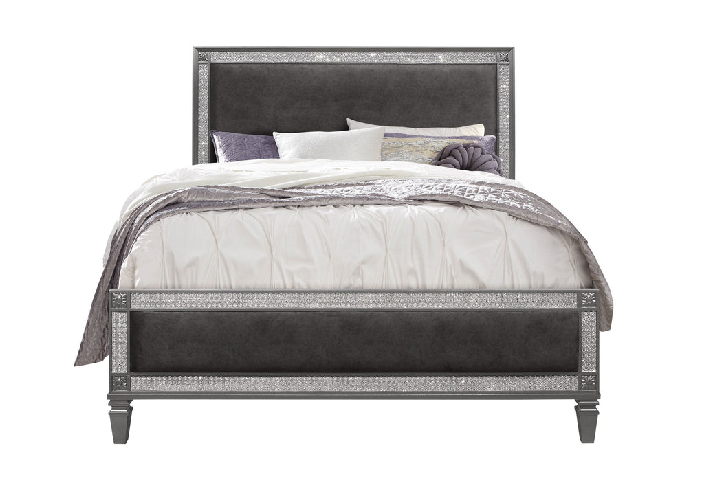 Stella Grey Queen Bed And Nightstand - STELLA-GREY-QB+NS - Gate Furniture